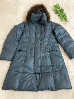 GRADE 東京スタイル　ロングダウンジャケット ファー付き 11号 ベルト欠品