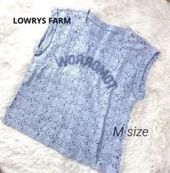 美品 LOWRYS FARM ノースリーブ シースルー 花柄　ロゴ