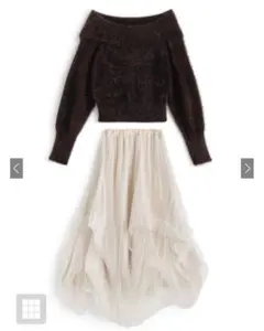 GRL オフショルシャギーニットトップス[ru1201] ※トップスのみ