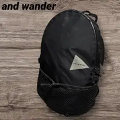 and wader アンドワンダー デイパック リュック ブラックのサムネイル