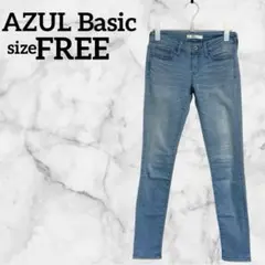 AZUL Basic【FREE】スキニーデニム ライトブルー