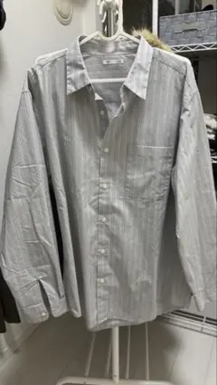 GU ストライプ柄 長袖シャツ Lサイズ　最安価