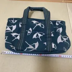 傘デザイン トートバッグ ダークグリーン