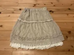 axes femme フレアスカート M アイボリー レース付き