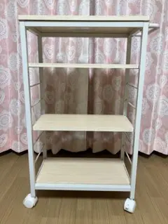 希少】美品 森のサーカス 木製キッチンワゴン タイルトップ キャスター