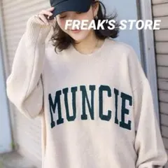 FREAK'S STORE　ウール混合　長袖　ニット　セーター　ロゴのサムネイル