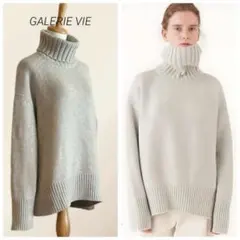 【GALERIE VIE】 ファインウールタートルネックプルオーバー 23AW