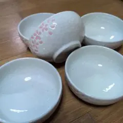 小皿 4枚セット 桜柄 陶磁器