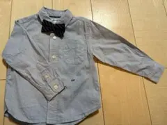 BANNING by BEANS フォーマル　蝶ネクタイ付き長袖シャツ 100