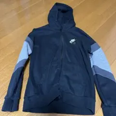 Nike フルジップ パーカー L (160)ブラック/グレー