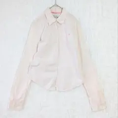 アバクロンビー ブラウス ストライプ ヘラジカ刺繍 ピンク XL 希少サイズのサムネイル