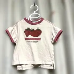 フルーツだいすきグラフィックリンガーTシャツ　p.premier 90cmのサムネイル