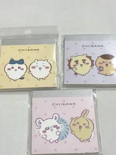치이카와 ミニメモ帳 ３冊 하치와레 , 우사기 , 시사 모모가 海外 한정품