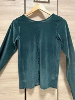 apres jour mignon ベロアトップス グリーン