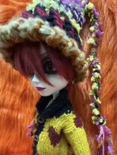 テヤンドールサイズ【ハンドメイドロングコードニット帽】 - メルカリ