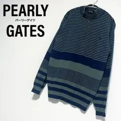 パーリーゲイツ ハーフジップ モックネック ニット シャツ サイズ5