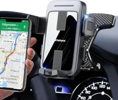 クリップ式 車載 車 スマホホルダー 360度回転 取り付け簡単 転落防止