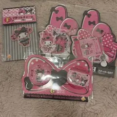 マイメロディ 一番くじ アクリルチャーム 缶バッジ ステッカー