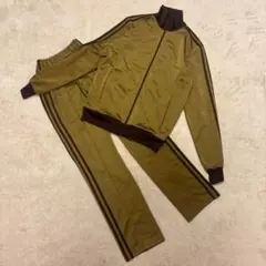 希少カラー⭐️90s adidas ジャージ上下　セットアップ Lサイズ カーキ