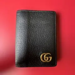 グッチ　カードケース　GGマーモント　ブラック　極美品