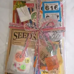 No.683☆100ピース☆外国紙モノおすそ分け☆詰め合わせヴィンテージ　味紙