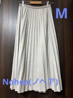 Nohea(ノヘア)プリーツロングスカート Mサイズ ライトグレー