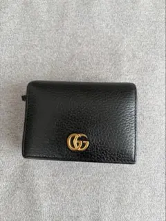 GUCCI GGマーモント 三つ折り財布 블랙