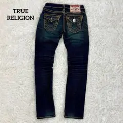USA製 トゥルーレリジョン ブーツカットデニムパンツ ラインストーン W27 USA製 トゥルーレリジョン ブーツカットデニムパンツ ライン