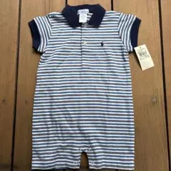 Ralph Lauren 未使用　baby ストライプ ロンパース 半袖