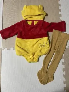 【美品】くまのプーさん 長袖なりきりたまごオール 70-80cm