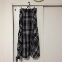 GRL ツイードチェックフレアロングスカート tu1431