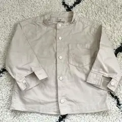 無印良品　無地バンドカラーシャツ　90cm アイボリー