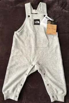 新品未使用タグ付き ザノースフェイス スウェットロゴオーバーオール 80cm