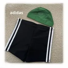 adidas ショート丈　水着120とキャップ Mセット