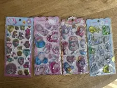 4枚セット ぷくキラ キラリンウォーターシール キラキラウォーターインシール