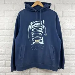 紺タグ 00s ステューシー STUSSY パーカー スニーカー L アーカイブ