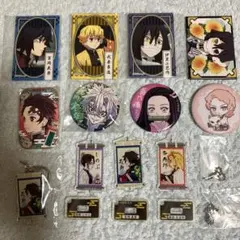鬼滅の刃 缶バッジ　まとめ売り　アクリルキーホルダー　スクエア缶バッチ