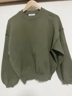 【niko and ... 】レディース　オリーブ ニット　トレーナー　フリー