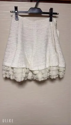 新品タグ付き JESUS DIAMANTE レースフリルスカート 白 姫ブランドのサムネイル