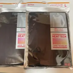 ヒートテックUネックT 八分袖　UNIQLO ユニクロ　Lサイズ　ブラック　黒