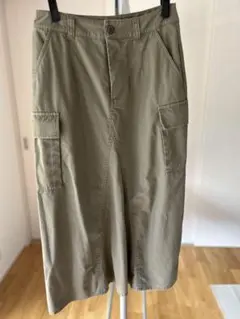 OUVRAGE CLASSE 카고 롱 스커트 카키
