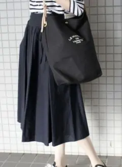 SLOBE IENA カラーリネンタックギャザースカート ネイビー Mのサムネイル