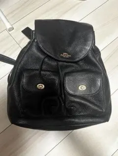 COACH ★ブラック レザーリュックのサムネイル