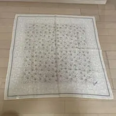 KENZO スカーフ　花柄　ベージュ　ウール　73cm×73cm