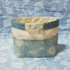 あじさいと帆布　バックインバック　ミニトート