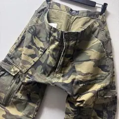 最終価格❣️ALPHA INDUSTRIES❣️迷彩柄 ❣️カーゴ❣️大型ファスナー❣️