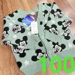 新品‼️ディズニー　ミッキー カーディガン 100 フタフタ