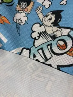 サン吉さま専用アトムキャラクターの青色綿混生地　少し伸びる