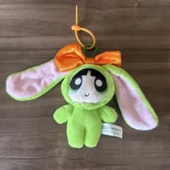 パワーパフガールズ バターカップ うさ耳 ぬいぐるみキーホルダー