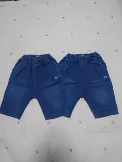 美品 BABYDOLL デニムパンツ 80 双子セット